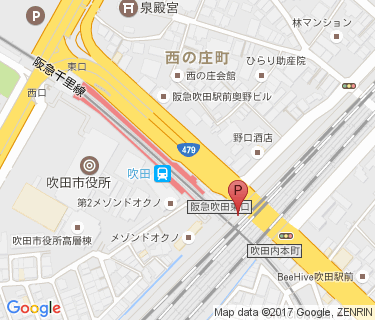 サイクルタイムズ阪急吹田駅前の地図