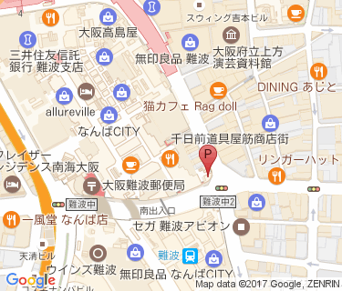 なんばCITY駐輪場の地図