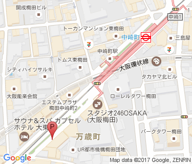 中崎町駅自転車駐車場(北大阪ビルディング)の地図