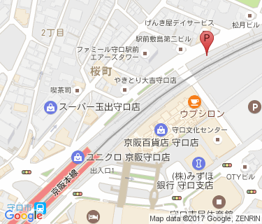 京阪守口東第2駐輪場の地図