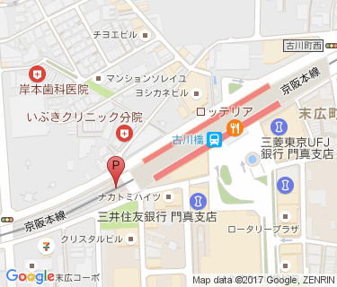 古川橋駅西駐輪センターの地図