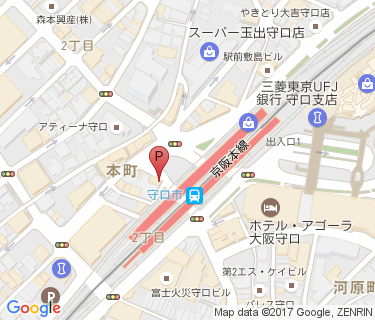 守口市駅前駐輪場の地図