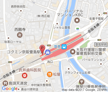 萱島駅西駐輪センターの地図