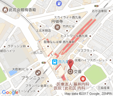 コインズ西九条駅前の地図