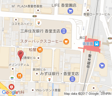 サイクルカーボーイ香里南之町の地図