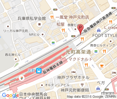 若菜神戸駅線 元町駅東 自動二輪専用駐車場の地図