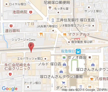 三井のリパーク 阪急塚口駅前の地図