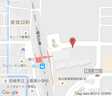 三井のリパーク ビエラ塚口駐車場の地図