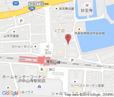 三井のリパーク 中山寺駅前の地図
