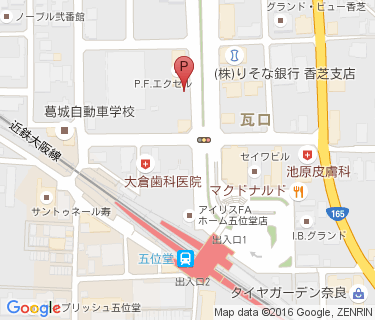 三井のリパーク 近鉄五位堂駅前の地図