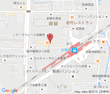 三井のリパーク 法隆寺駅前駐輪場の地図