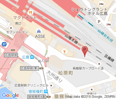 広島駅南口第五駐輪場の地図