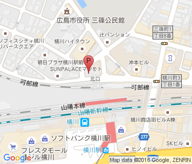 横川駅北口駐輪場Aの地図