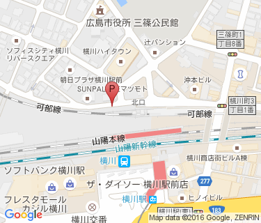 横川駅北口駐輪場Bの地図