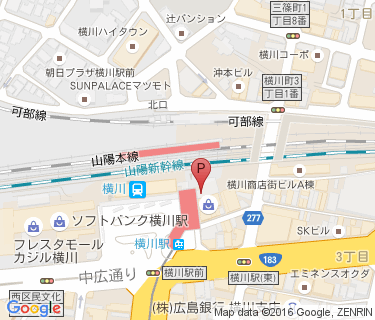 横川駅南口駐輪場の地図