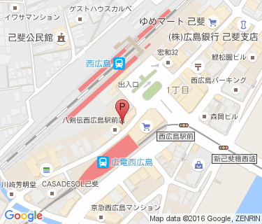 西広島駅南駐輪場の地図