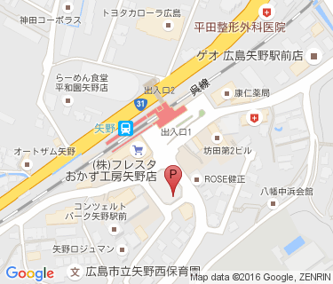 矢野駅駐輪場の地図