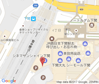 下関駅南自転車駐車場の地図