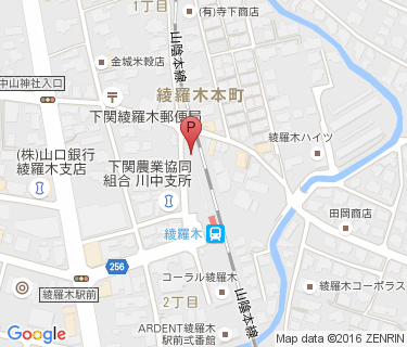 綾羅木駅前自転車駐車場の地図