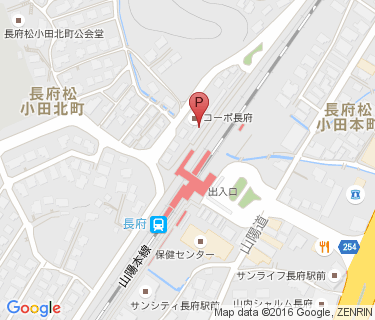 長府駅北自転車駐車場の地図