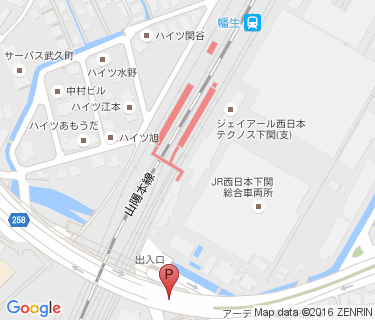 幡生駅東自転車駐車場の地図