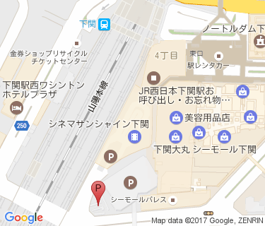 下関駅原動機付自転車等駐車場の地図