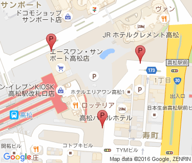 高松駅前広場地下自転車駐車場の地図