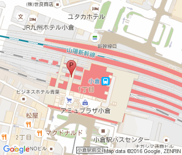 小倉駅西側公共連絡通路自転車駐車場の地図