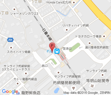 朽網駅前西口自転車駐車場の地図