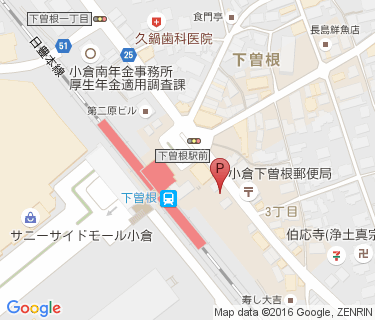 下曽根駅南口自転車駐車場の地図