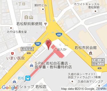 若松駅前自転車駐車場の地図