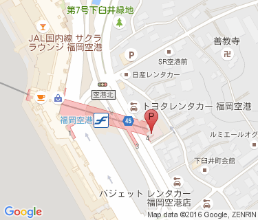 福岡空港駅駐輪場の地図