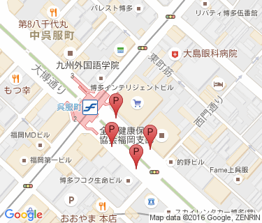 呉服町駅路上駐輪場の地図