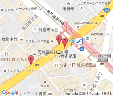 祇園駅路上駐輪場の地図