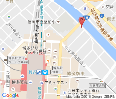 博多駅東1丁目駐輪場の地図