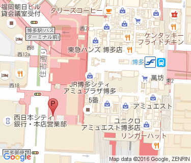 博多駅地下駐輪場の地図