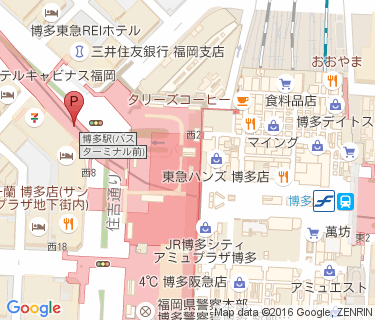 博多駅路上駐輪場(福岡朝日ビル)の地図