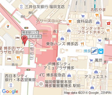 博多駅路上駐輪場(西8出口前)の地図