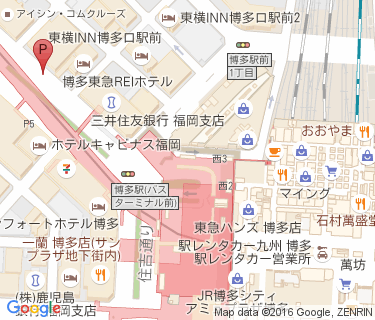 大博通り路上駐輪場(紙与博多ビル)の地図