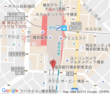 博多駅高架下南駐輪場の地図