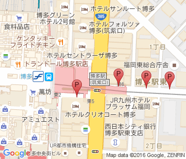 博多駅路上駐輪場(筑紫口中央通り)の地図