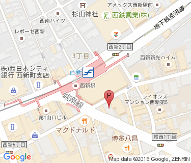 西新駅中央自転車駐車場の地図