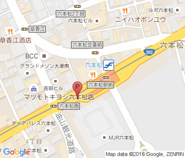 六本松駅路上自転車駐車場の地図