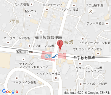 桜坂駅自転車駐車場の地図