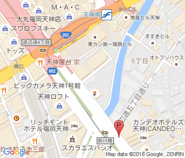 渡辺通駅路上自転車駐車場(南天神ビル前)の地図