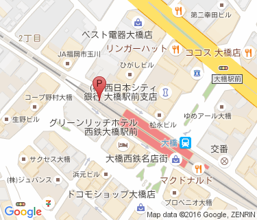 大橋駅高架下自転車駐車場の地図