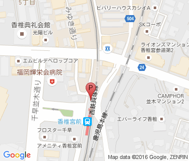 香椎宮前駅自転車駐車場の地図