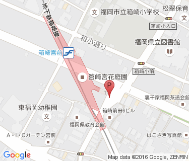 箱崎宮前駅自転車駐車場の地図