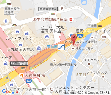 天神南駅自転車駐車場の地図