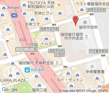 福岡市役所駐輪場の地図